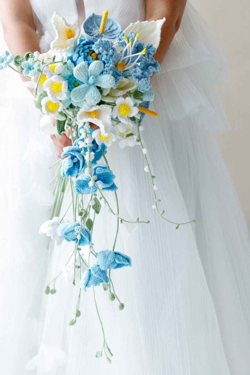 Light Blue Wedding Bouquet Kit-hookok Light Blue Wedding Bouquet Kit-hookok