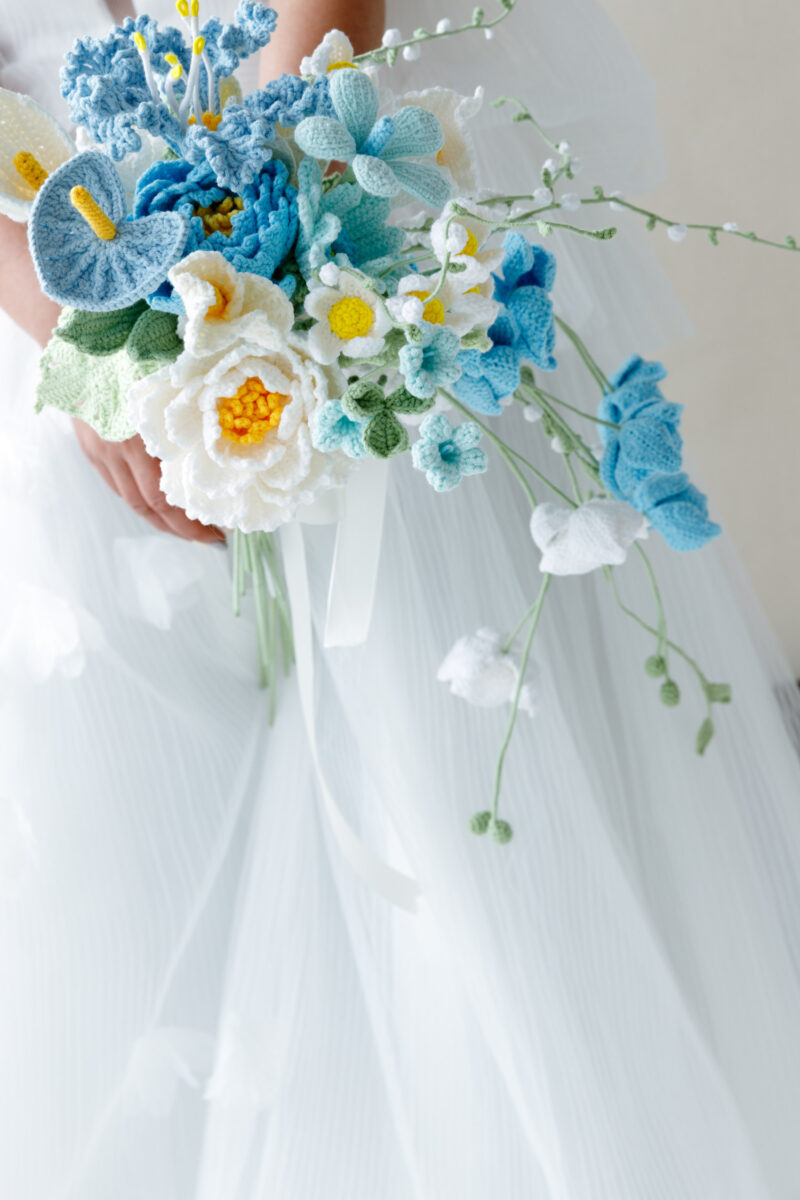 Light Blue Wedding Bouquet Kit-hookok Light Blue Wedding Bouquet Kit-hookok