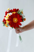 Red Gerbera Wedding Bouquet Kit-hookok