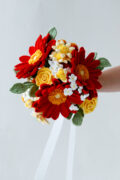 Red Gerbera Wedding Bouquet Kit-hookok