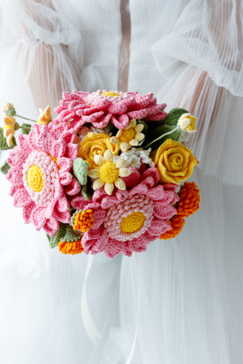 Pink Sunflower Wedding Bouquet Kit-hookok Pink Sunflower Wedding Bouquet Kit-hookok