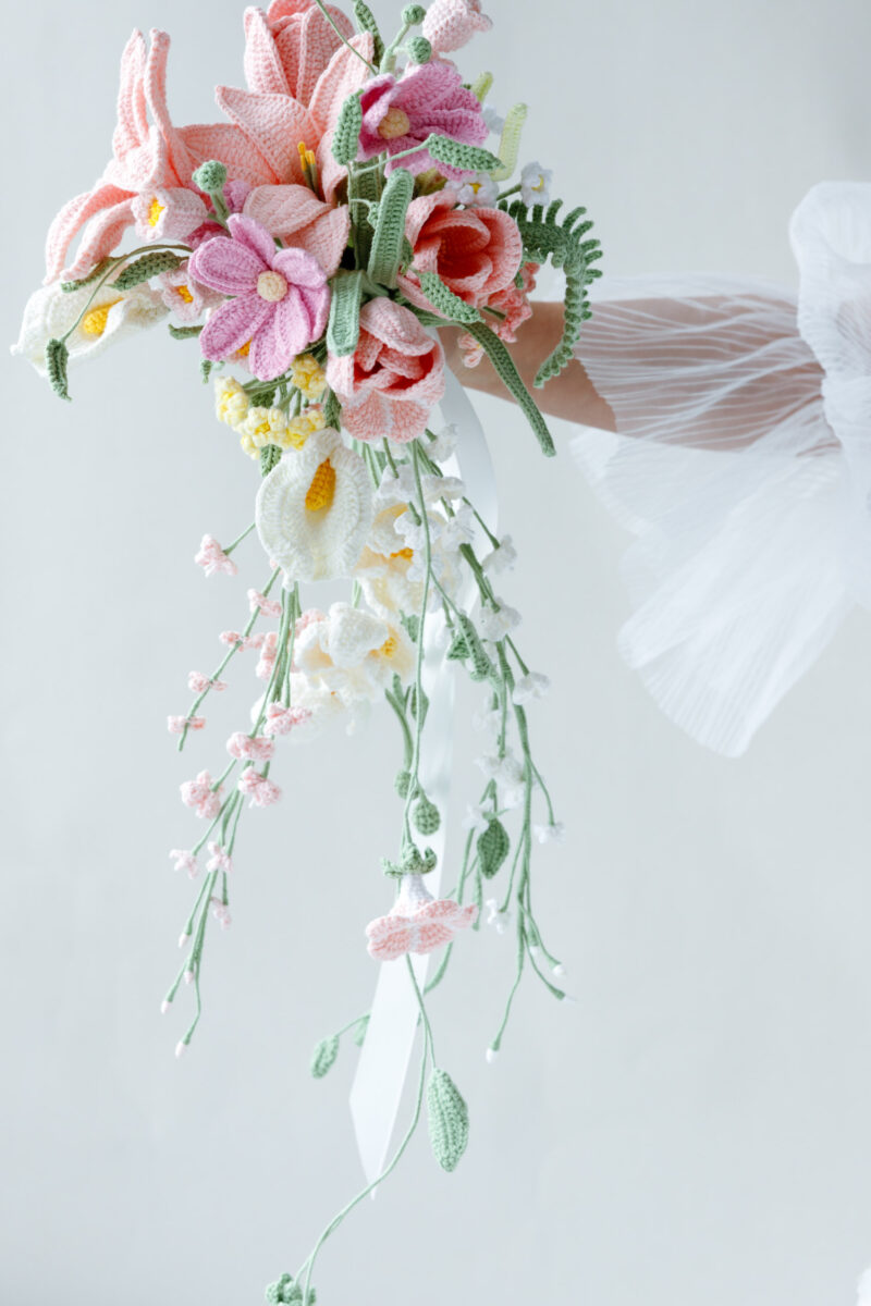 Pink lily Wedding Bouquet-hookok Pink lily Wedding Bouquet-hookok