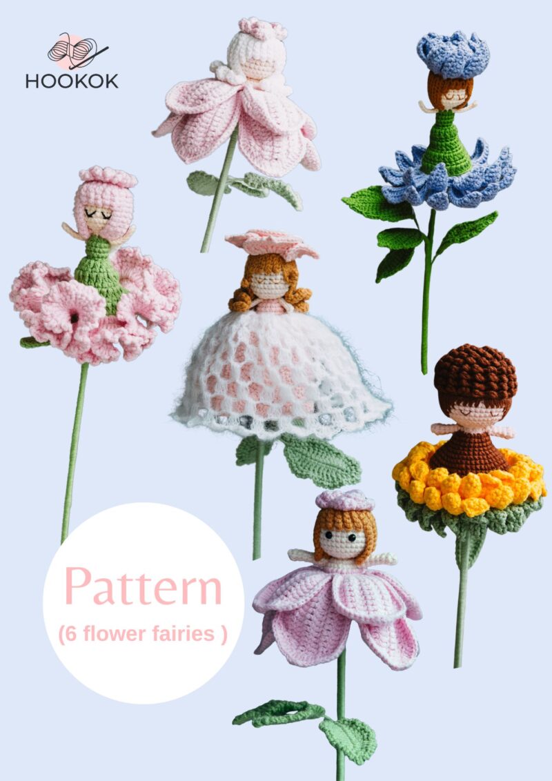 6 Reversible Flower Fairy Pattern-hookok 6 Reversible Flower Fairy Pattern-hookok