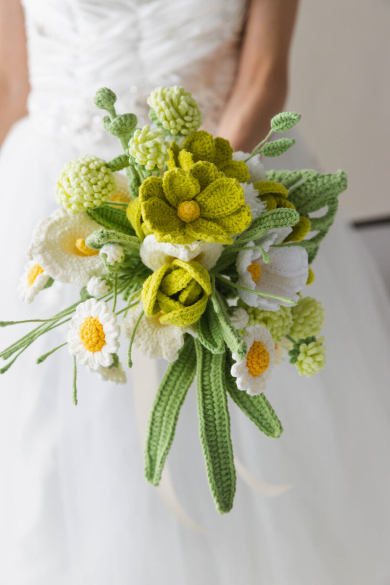 Green Tulip and Gesang Wedding Bouquet-hookok Green Tulip and Gesang Wedding Bouquet-hookok