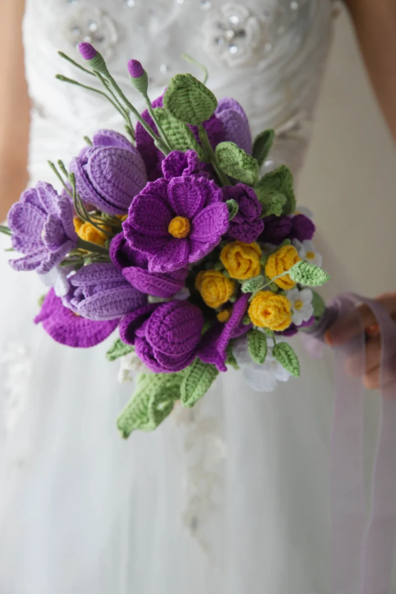 Purple Tulip Wedding Bouquet-hookok Purple Tulip Wedding Bouquet-hookok