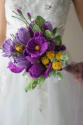 Purple Tulip Wedding Bouquet-hookok