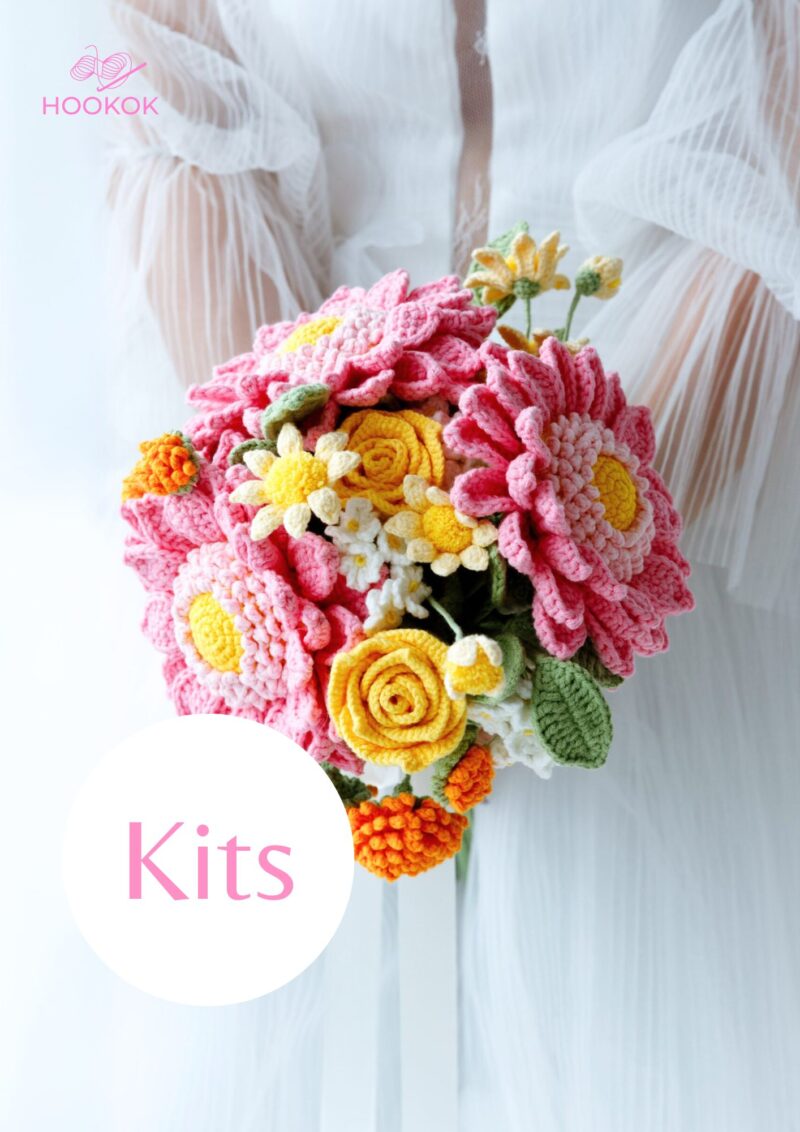 Pink Sunflower Wedding Bouquet Kit-hookok Pink Sunflower Wedding Bouquet Kit-hookok