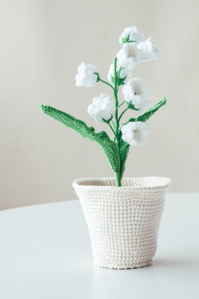 Puff Lily of the Valley Flower Pot -hookok Puff Lily of the Valley Flower Pot -hookok