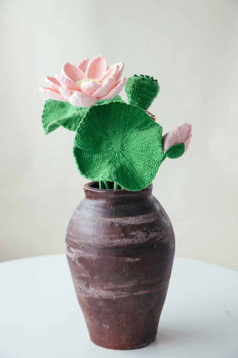 Crochet Lotus Flower Bouquet-HOOKOK Crochet Lotus Flower Bouquet-HOOKOK