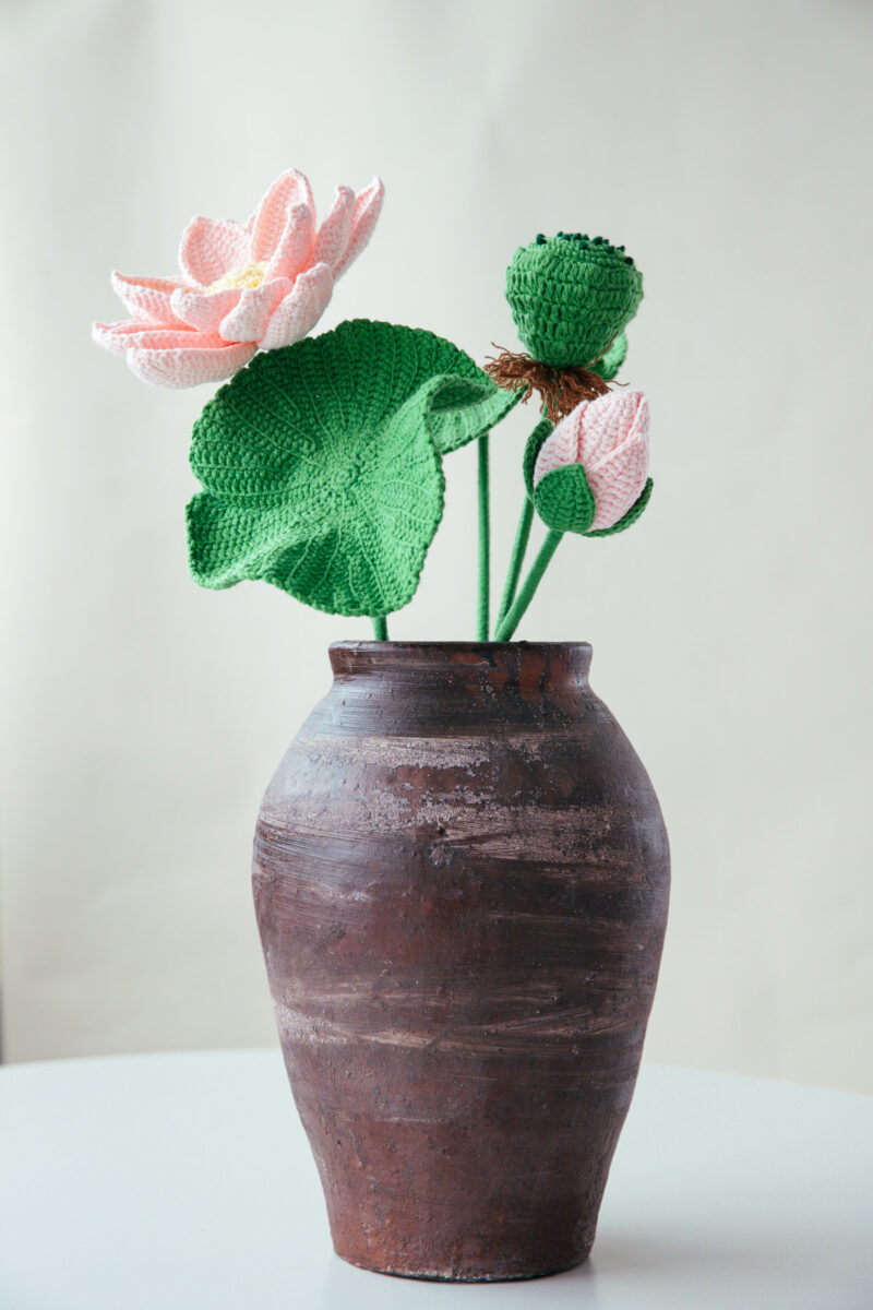 Crochet Lotus Flower Bouquet-HOOKOK Crochet Lotus Flower Bouquet-HOOKOK