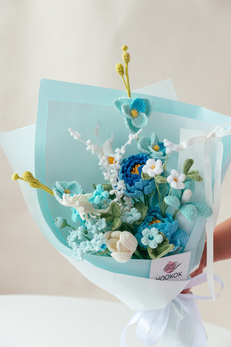 HOOKOK Bouquet – Blue Peony and Wood Sorrel Flower Bouquet (13 pieces) HOOKOK Bouquet – Blue Peony and Wood Sorrel Flower Bouquet (13 pieces)