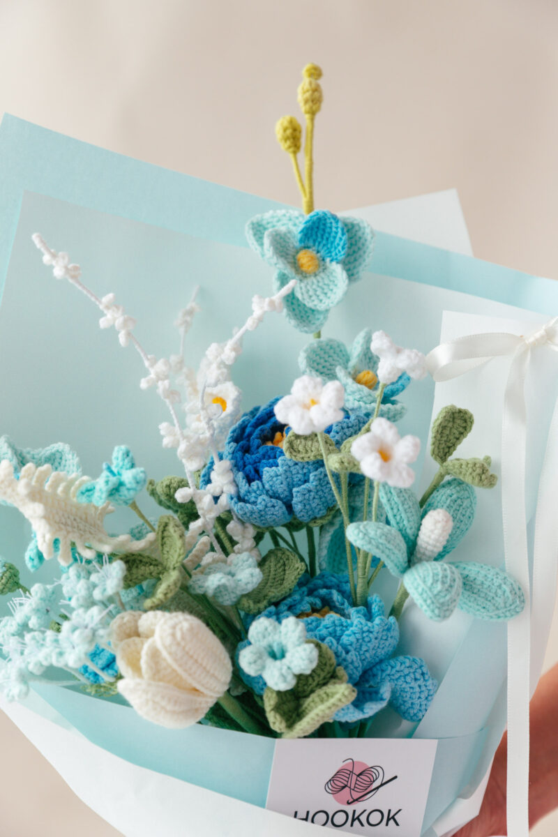 HOOKOK Bouquet – Blue Peony and Wood Sorrel Flower Bouquet (13 pieces) HOOKOK Bouquet – Blue Peony and Wood Sorrel Flower Bouquet (13 pieces)