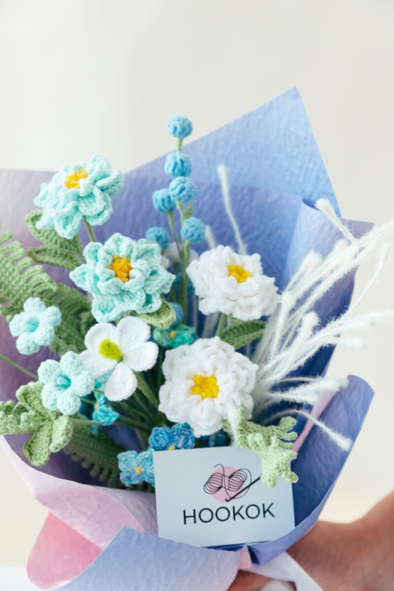 HOOKOK Bouquet - Light Blue Gardenia Bouquet (11 pieces) HOOKOK Bouquet - Light Blue Gardenia Bouquet (11 pieces)