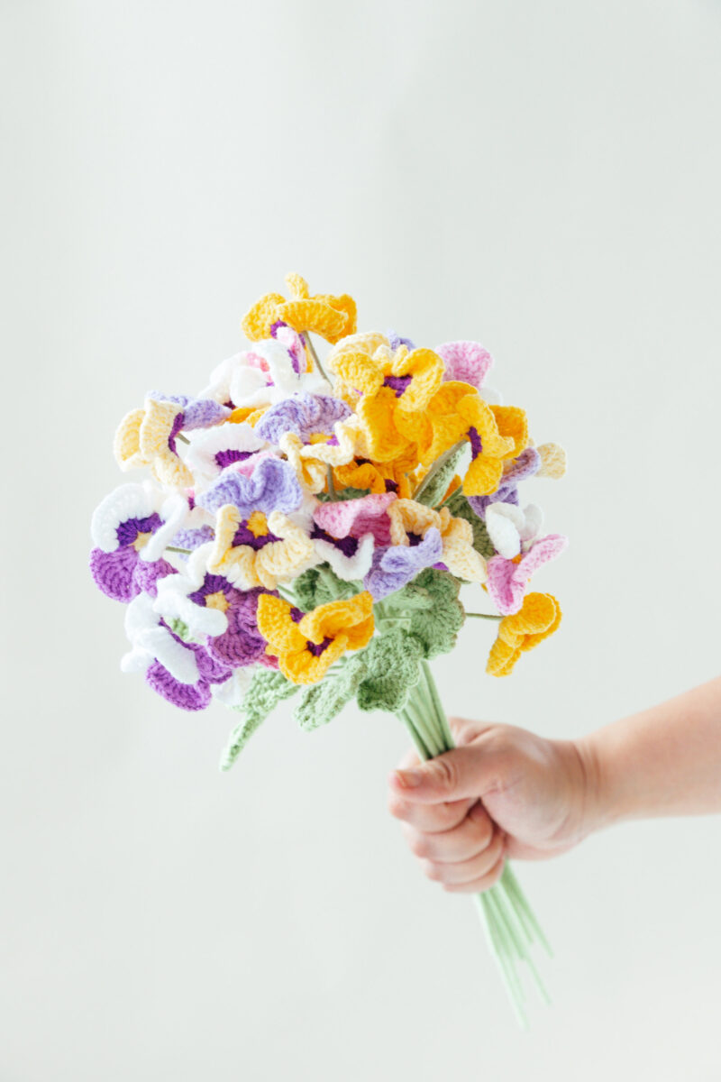 crochet pansy flower-hookok crochet pansy flower-hookok