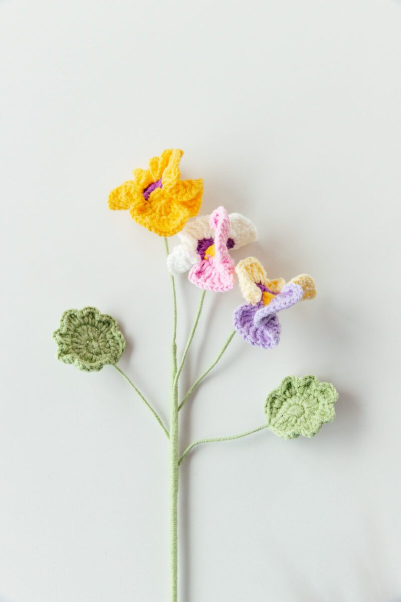 crochet pansy flower-hookok crochet pansy flower-hookok