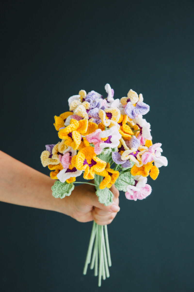 crochet pansy flower-hookok crochet pansy flower-hookok