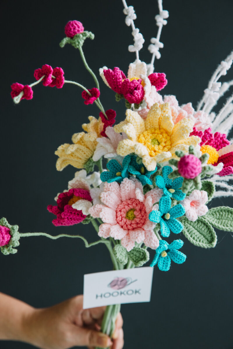 Colorful Gerbera Daisy and Murraya Bouquet Kit - HOOKOK Colorful Gerbera Daisy and Murraya Bouquet Kit - HOOKOK