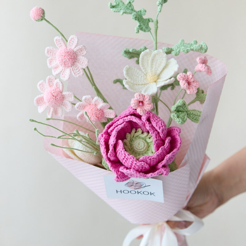 HOOKOK Bouquet - Pink Ranunculus Bouquet (7 pieces)