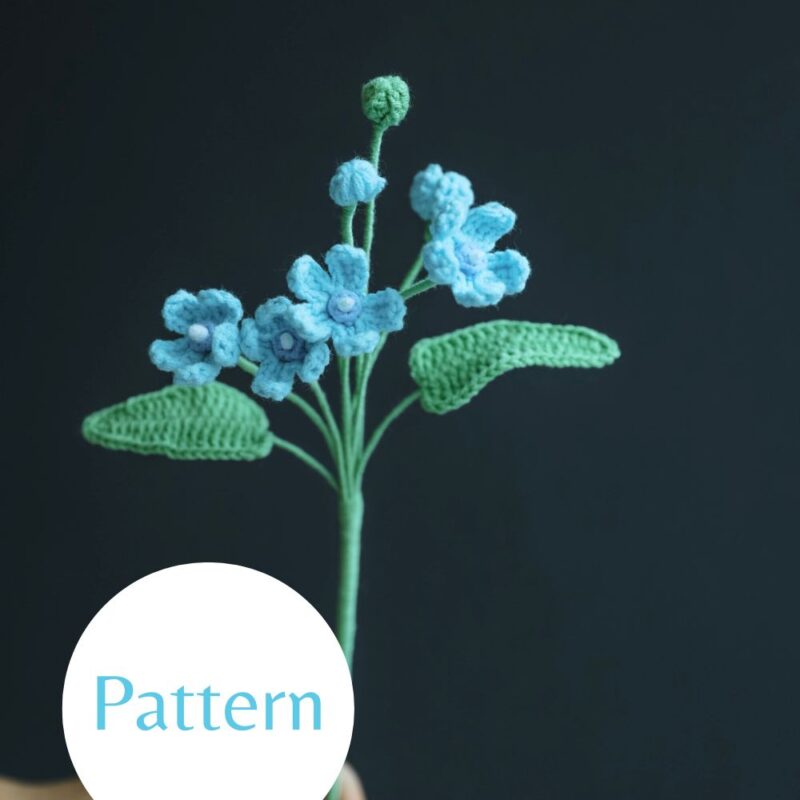 Crochet Blue Daze (dwarf morning-glory)-HOOKOK