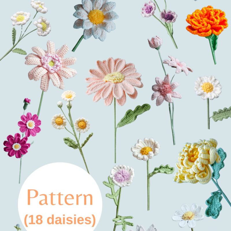 Crochet Daisy Patterns Collection-hookok