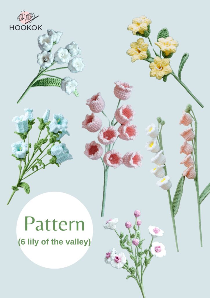 PDF Pattern – Crochet Lily of the Valley Patterns Collection - Hookok