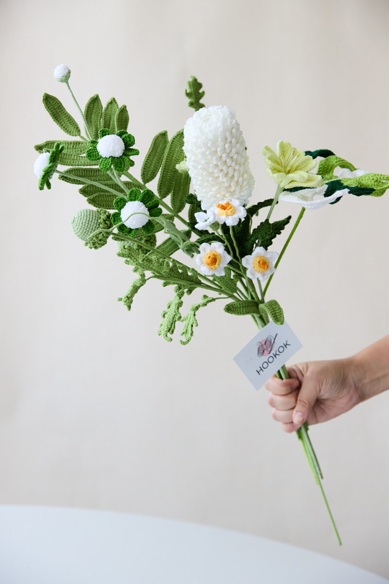White Banksia Ericifolia Bouquet Kit-hookok White Banksia Ericifolia Bouquet Kit-hookok