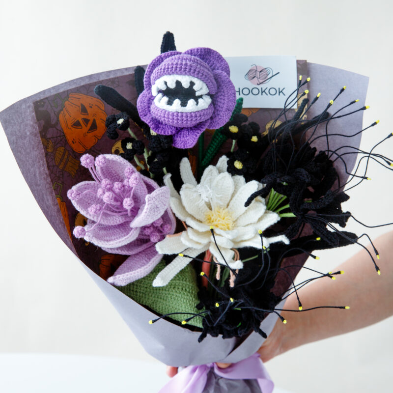 HOOKOK Bouquet - Halloween Piranha Flower Bouquet (10 pieces)