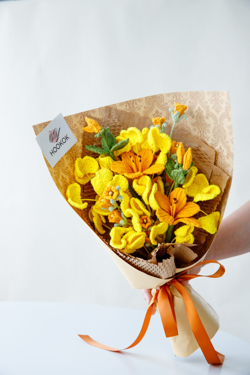 HOOKOK Bouquet - Yellow Azalea Bouquet (9 pieces)