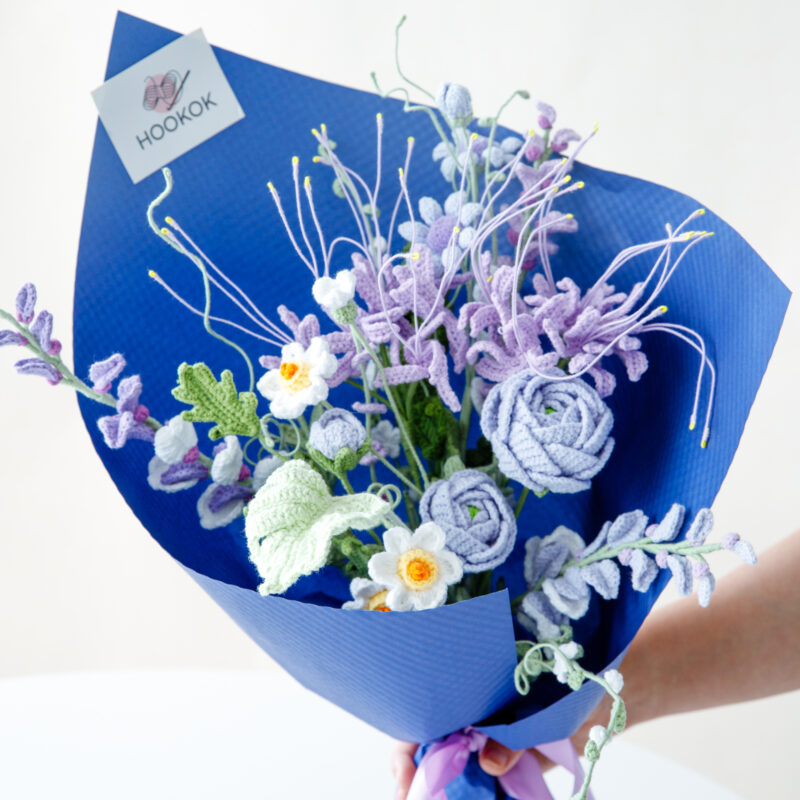 HOOKOK Bouquet - Purple Spider Lily and Persian Buttercup Bouquet (15 pieces)