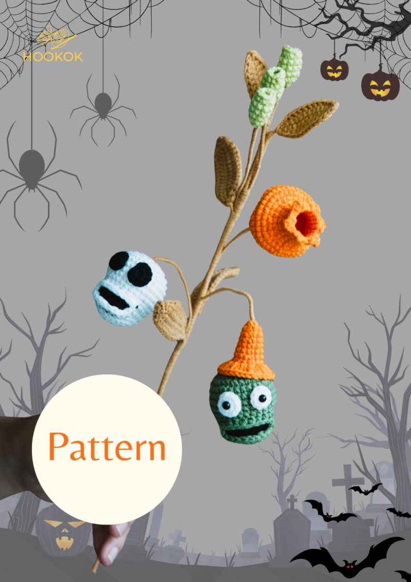 Halloween Crochet Zombie Flower-hookok