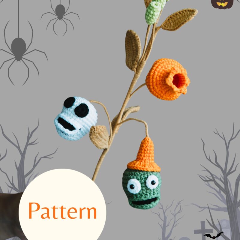 Halloween Crochet Zombie Flower-hookok