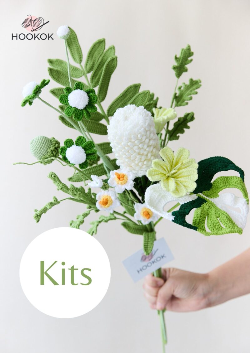 White Banksia Ericifolia Bouquet Kit-hookok