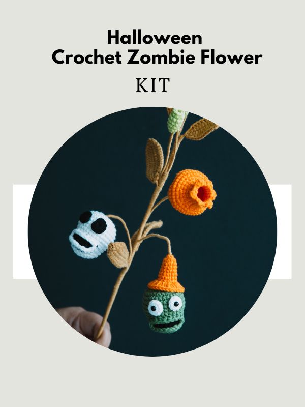 Halloween Crochet Zombie Flower-hookok