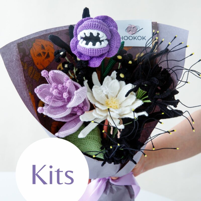 Halloween Piranha Flower Bouquet Kit-hookok