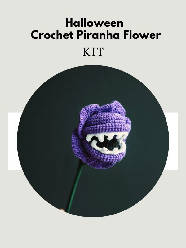 Halloween Crochet Piranha Flower-hookok