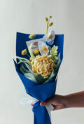 Yellow Chrysanthemum and Phalaenopsis Bouquet-HOOKOK