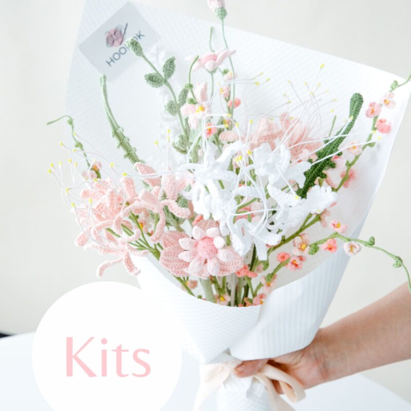 Pink Spider Lily Bouquet Kit-hookok