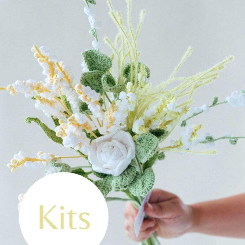 Yellow Water Pepper and Rose Bouquet Kit-hookok