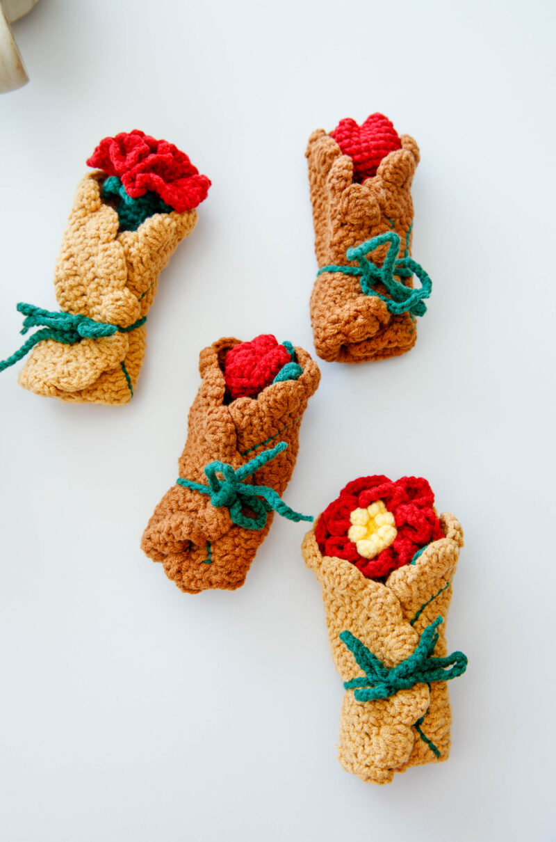 Crochet Mini Bouquet Coaster- HOOKOK Crochet Mini Bouquet Coaster- HOOKOK