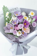 Dreamy Purple Tulip and Lily Bouquet Kit-hookok