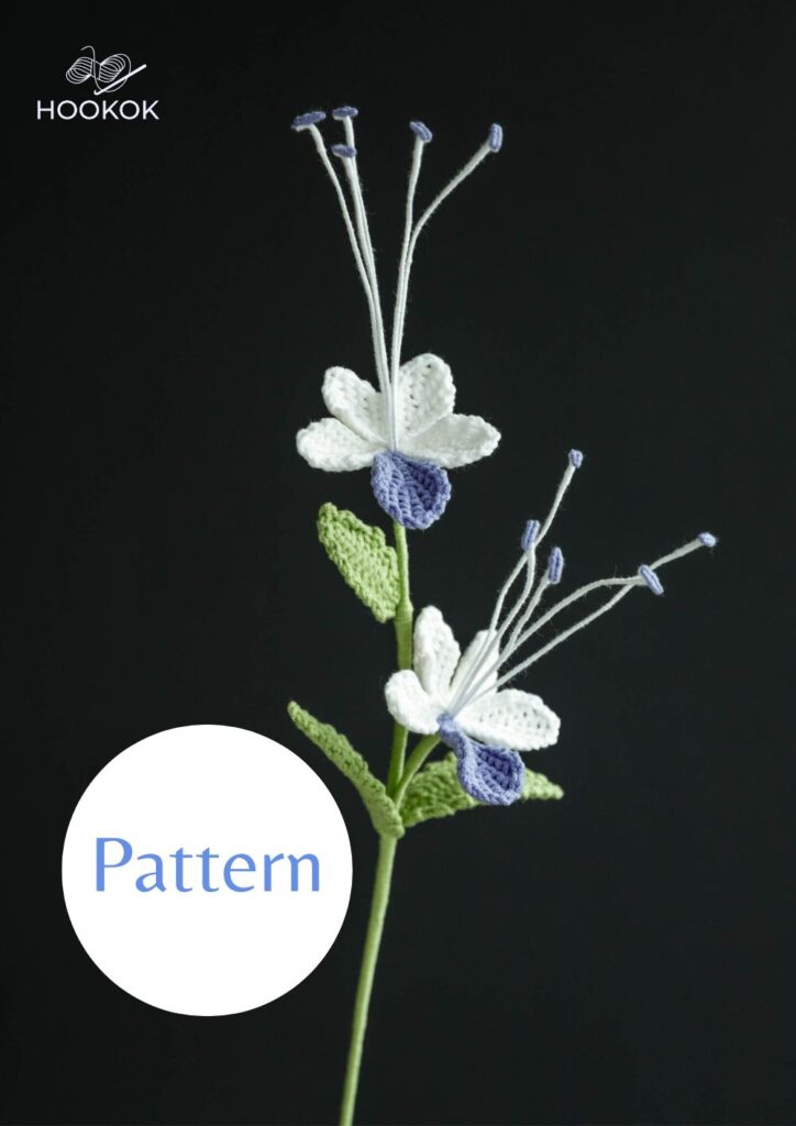 PDF Pattern - Crochet Butterfly Flower - Hookok
