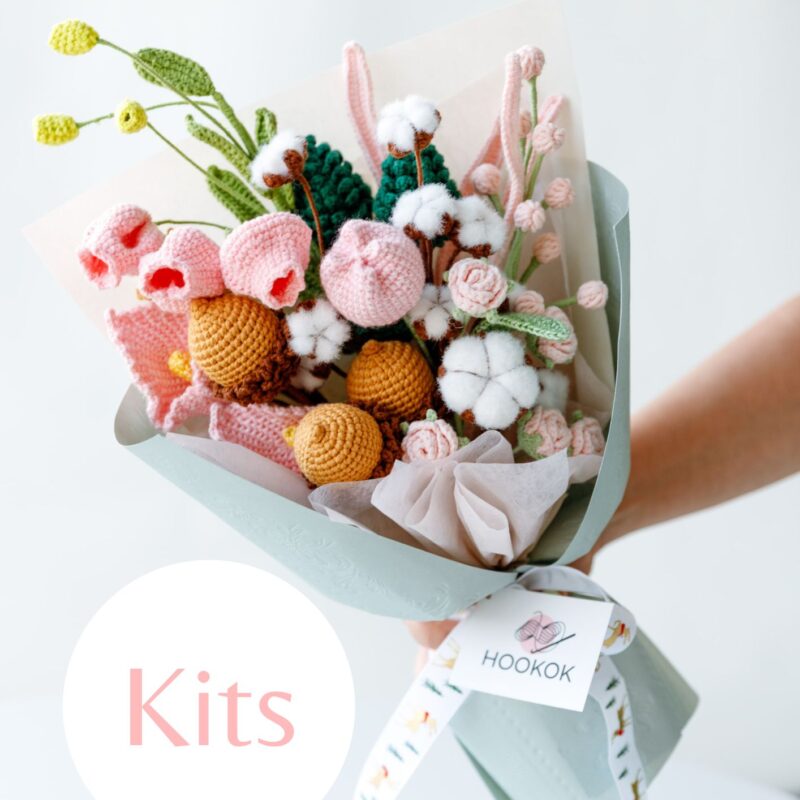 Chinese Lantern Lily and Acorn Bouquet Kit-hookok