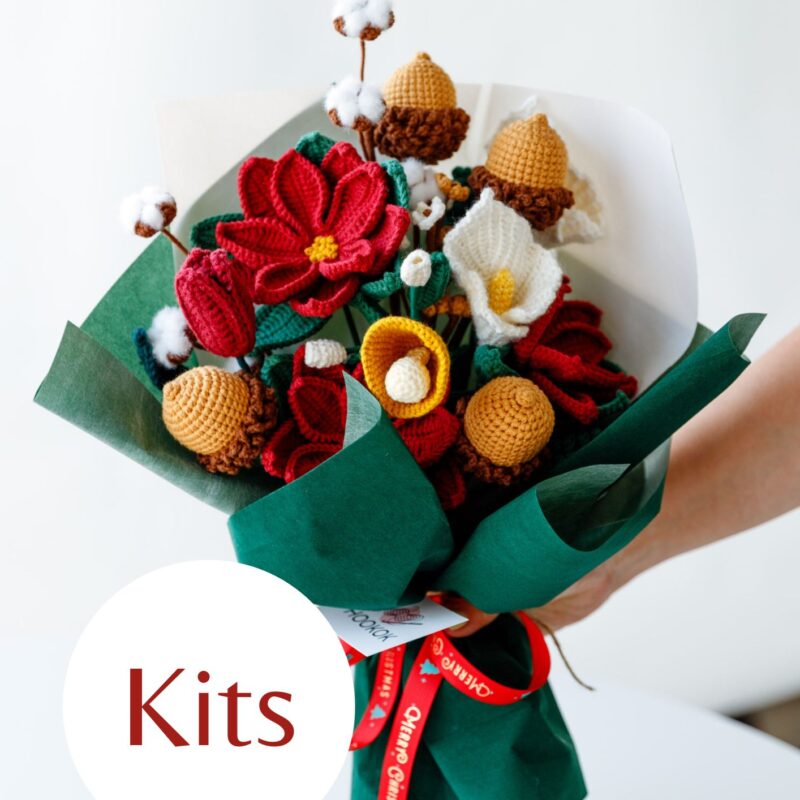 Christmas Flower and Bell Bouquet Kit-HOOKOK