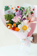 HOOKOK Christmas Bouquet - Pink Lily and Gerbera Bouquet (13 pieces)