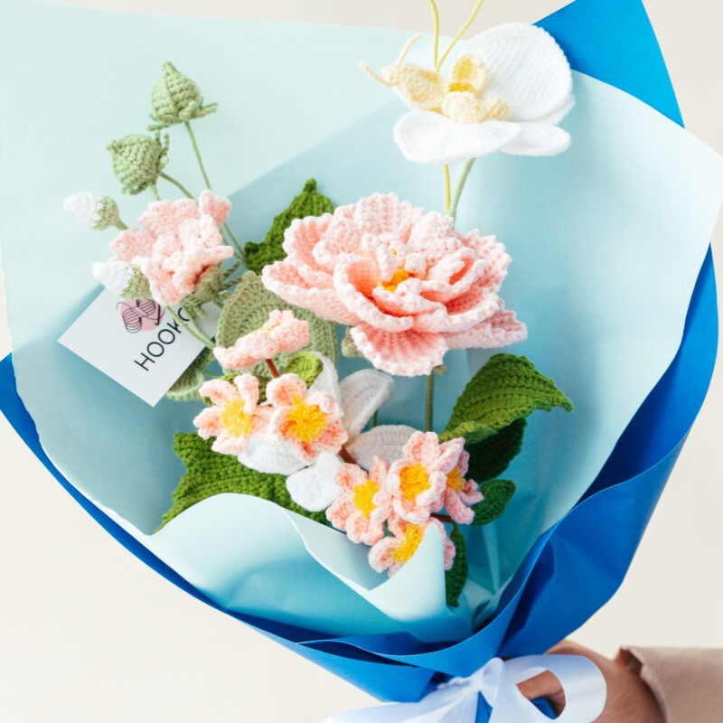 HOOKOK Bouquet - Pink Hibiscus Mutabilis Bouquet (4 pieces)