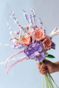 HOOKOK Bouquet - Primula Flower and Iris Flower Bouquet (15 pieces)