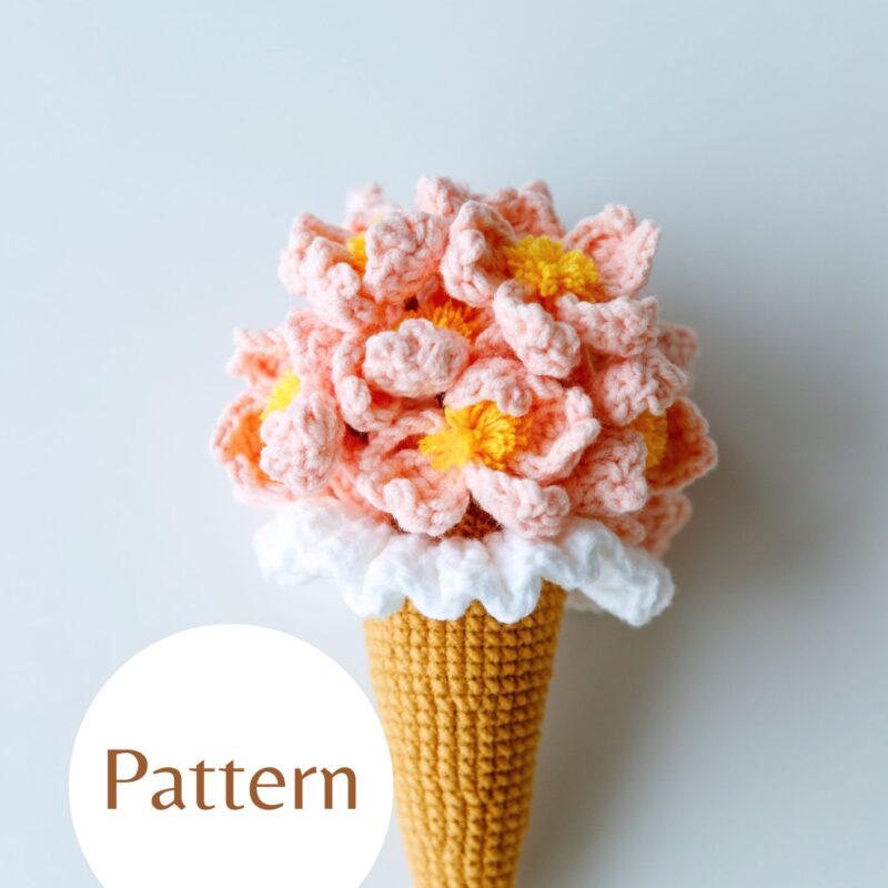 Cherry Blossom Ice Cream Cone-hookok