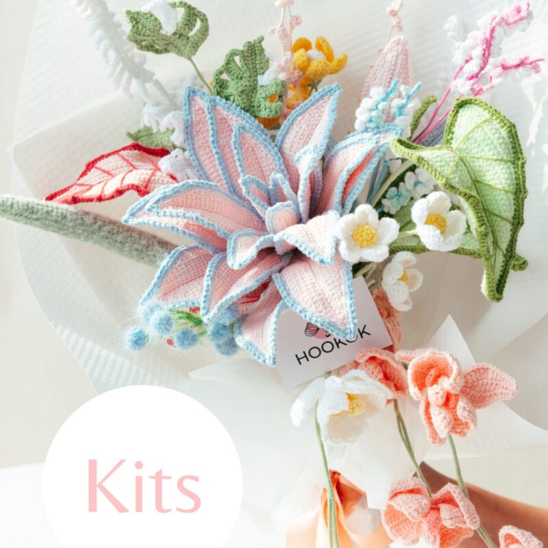 Pink Roselily Aisha Bouquet Kit-hookok