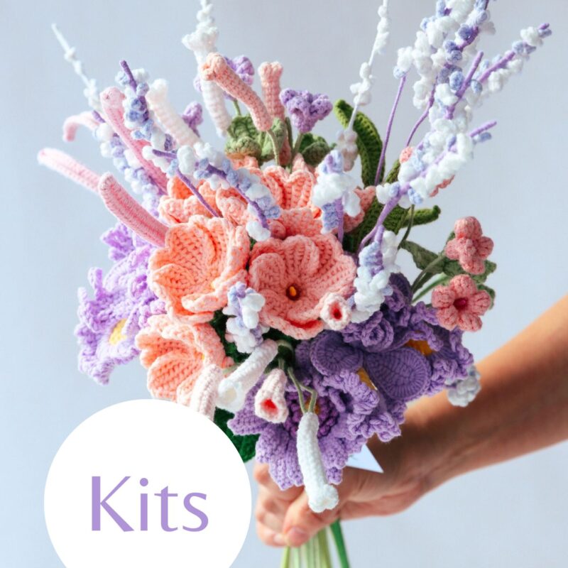 Primula Flower and Iris Flower Bouquet Kit-hookok