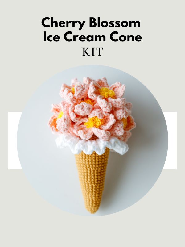 Cherry Blossom Ice Cream Cone-hookok Cherry Blossom Ice Cream Cone-hookok
